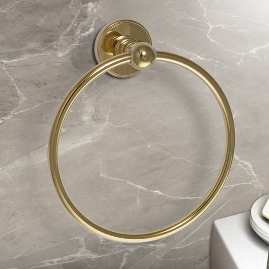 Hera Antique Brass Round Towel Ring gold towel ring