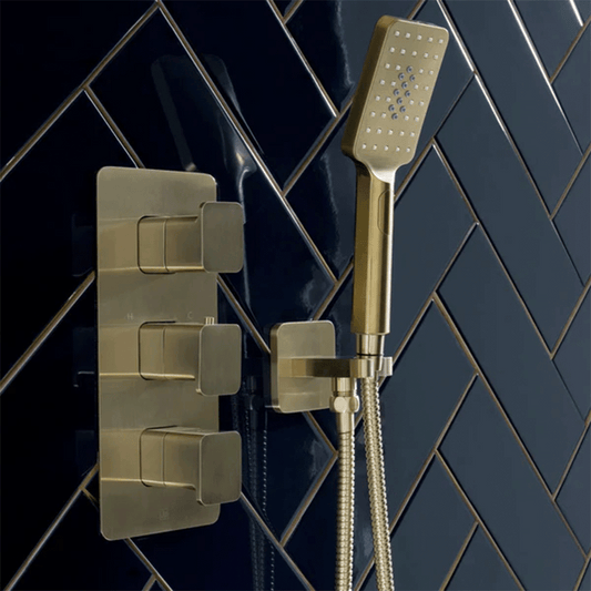 Concealed Thermostatic 2 Outlet Shower Valve Vertical 2 outlet thermostatic shower valve