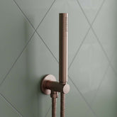 Brushed Bronze Handset Shower Kit, Hose, Water Outlet and Bracket handset shower with hose - brushed bronze