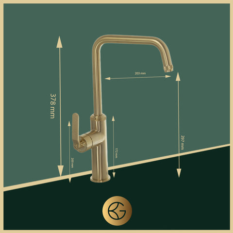 Single Lever Sink Mixer Tap - Brushed Brass