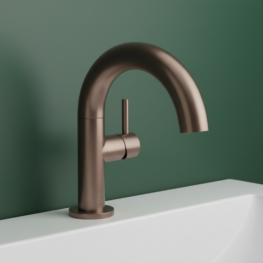 Mono Basin Mixer Tap with Side Lever - Brushed Bronze mono basin mixer tap - brushed bronze