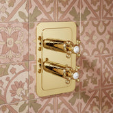 Concealed Thermostatic Shower Valve for 1 Outlet single concealed shower valve - polished gold