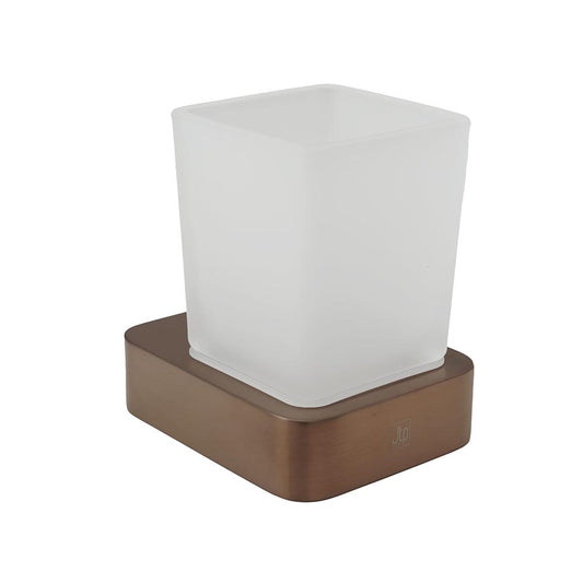 Wall Mounted Square Tumbler Holder - Brushed Bronze bronze square wall mounted tumbler holder