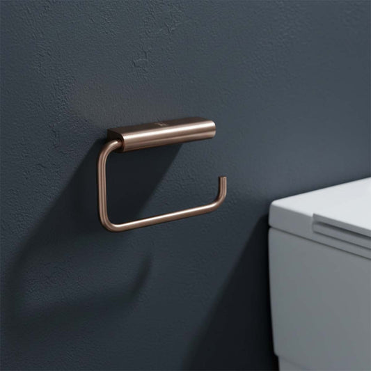 Wall-Mounted Toilet Roll Holder - Brushed Bronze bronze toilet roll holder