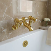 Traditional Bath Filler Tap with Crosshead Handles - Wall Mounted Traditional Bath Filler Tap with Crosshead Handles