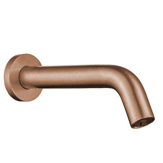 Brushed Bronze Sensor Tap with Touchless Operation Mains and Battery - Wall Mounted wall mounted sensor tap