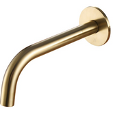 Gold Wall Mounted Basin Mixer Spout – 150mm, 200mm, 250mm brushed brass basin taps