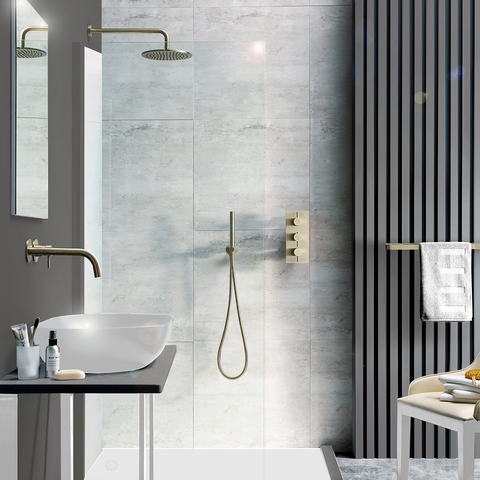 brass taps and shower heads