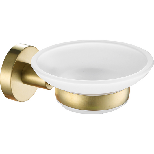 Wall Mounted Soap Dish Holder - Brushed Brass brushed gold soap dish