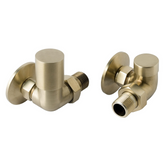 Brass Corner Radiator Valves - Brushed Brass brushed brass corner radiator valves