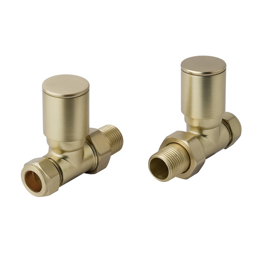  Straight Gold Radiator Valve  1000