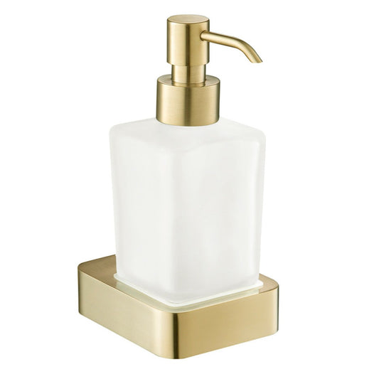 Square Soap Dispenser brushed brass soap holder