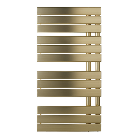Brushed Brass Bathroom Radiator - Dual Fuel - 1080mm x 550mm Brushed Gold Towel Radiator