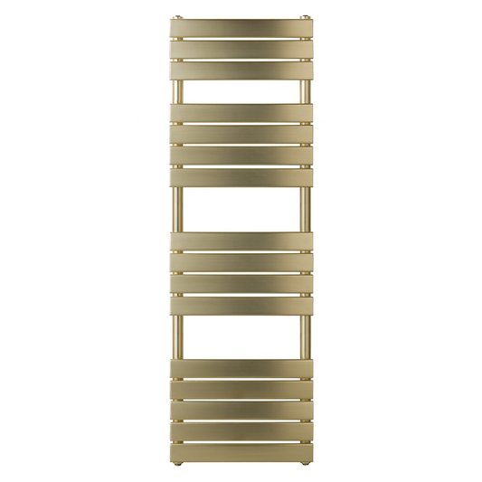 Brushed Brass Bathroom Radiator 1600mm x 500mm - Dual Fuel gold tall radiator dual fuel
