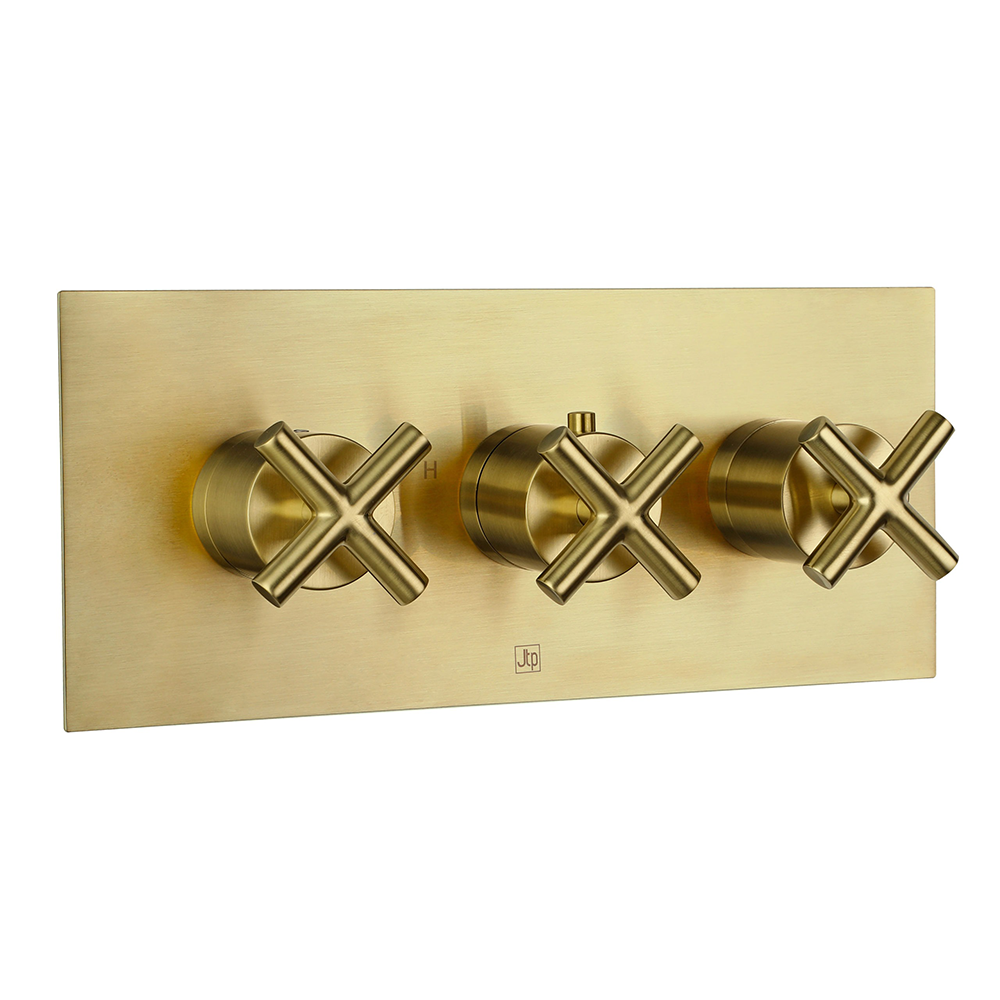 single outlet concealed thermostatic gold shower valve