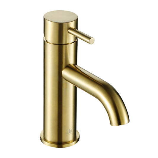 Single Lever Basin Mixer Tap Deck Mounted - Brushed Brass brushed gold basin mixer tap
