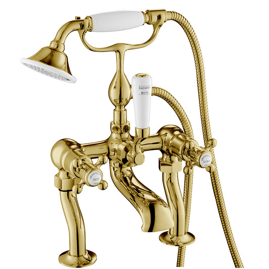 Deck Mounted Bath Shower Mixer Tap with Kit brushed brass bath shower mixer Tap