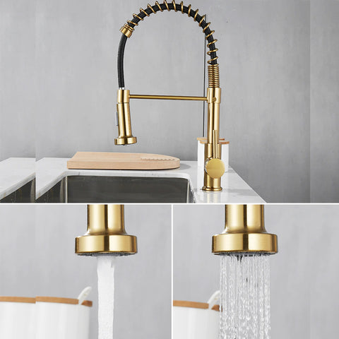 black and gold kitchen tap