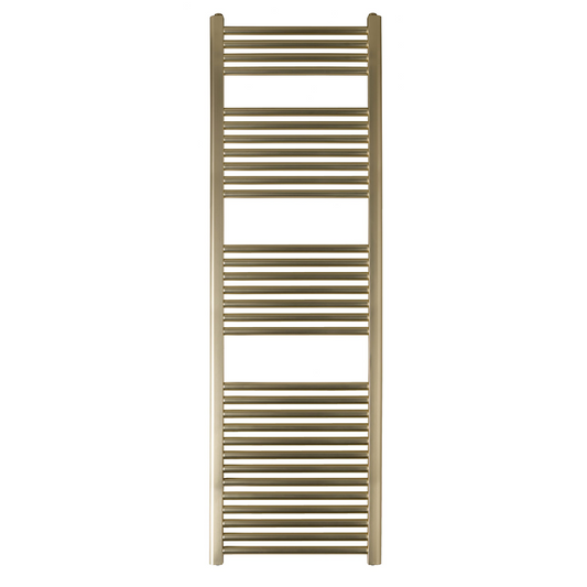 Straight Dual Fuel Brushed Brass Heated Towel Rail 1600mm x 500mm 1600mm x 500mm brushed gold electric towel rail