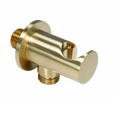 Outlet Elbow and Bracket for Hand Showers - Brushed Brass brass shower elbow