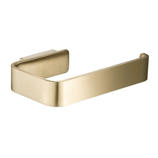 Square Toilet Roll Holder - Brushed Brass brushed gold toilet roll holder