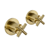 Wall Mounted On Off Stop Valves – Pair traditional bathroom tap gold valve