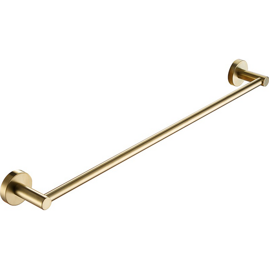 Wall-Mounted Towel Holder Bar - Brushed Brass brushed brass bathroom towel holder