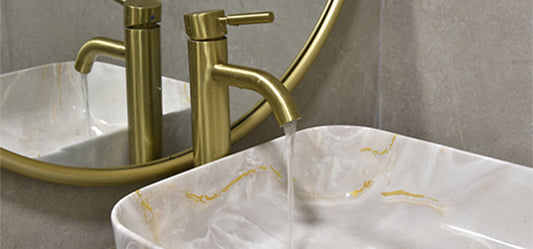 Gold basin tap