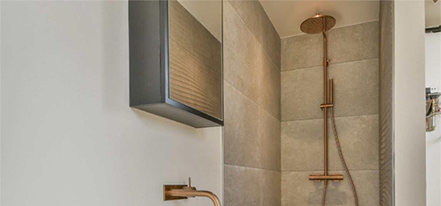 Gold Shower Ensemble - Gold Bathroom UK