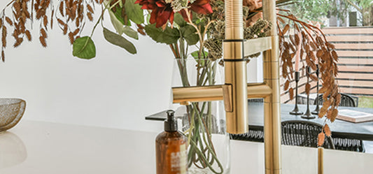Gold Pull-Out Kitchen Taps