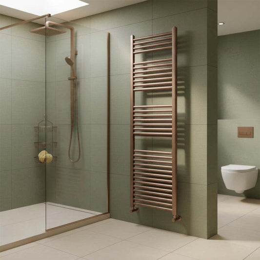 1600mm tall bronze towel warmer dual fuel 