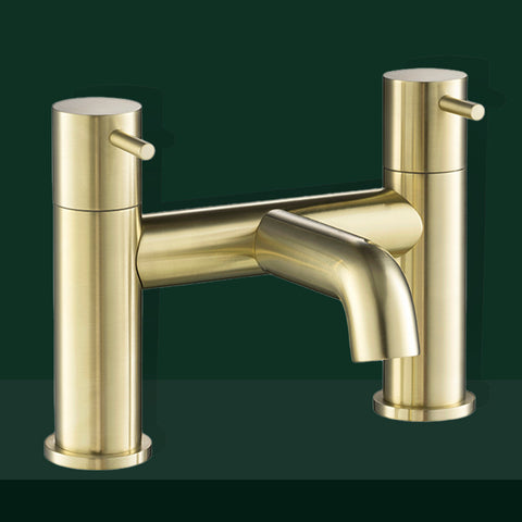 brushed gold bath tap filler