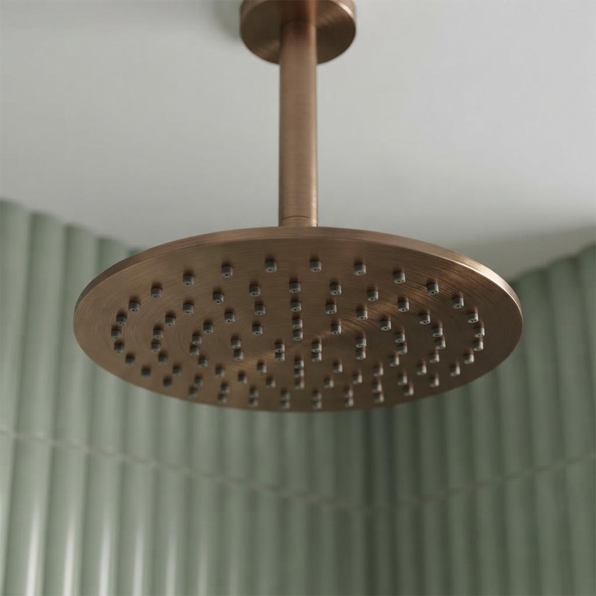 250mm brushed bronze ceiling wall shower head  