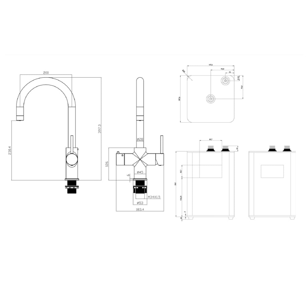 water boiler tap