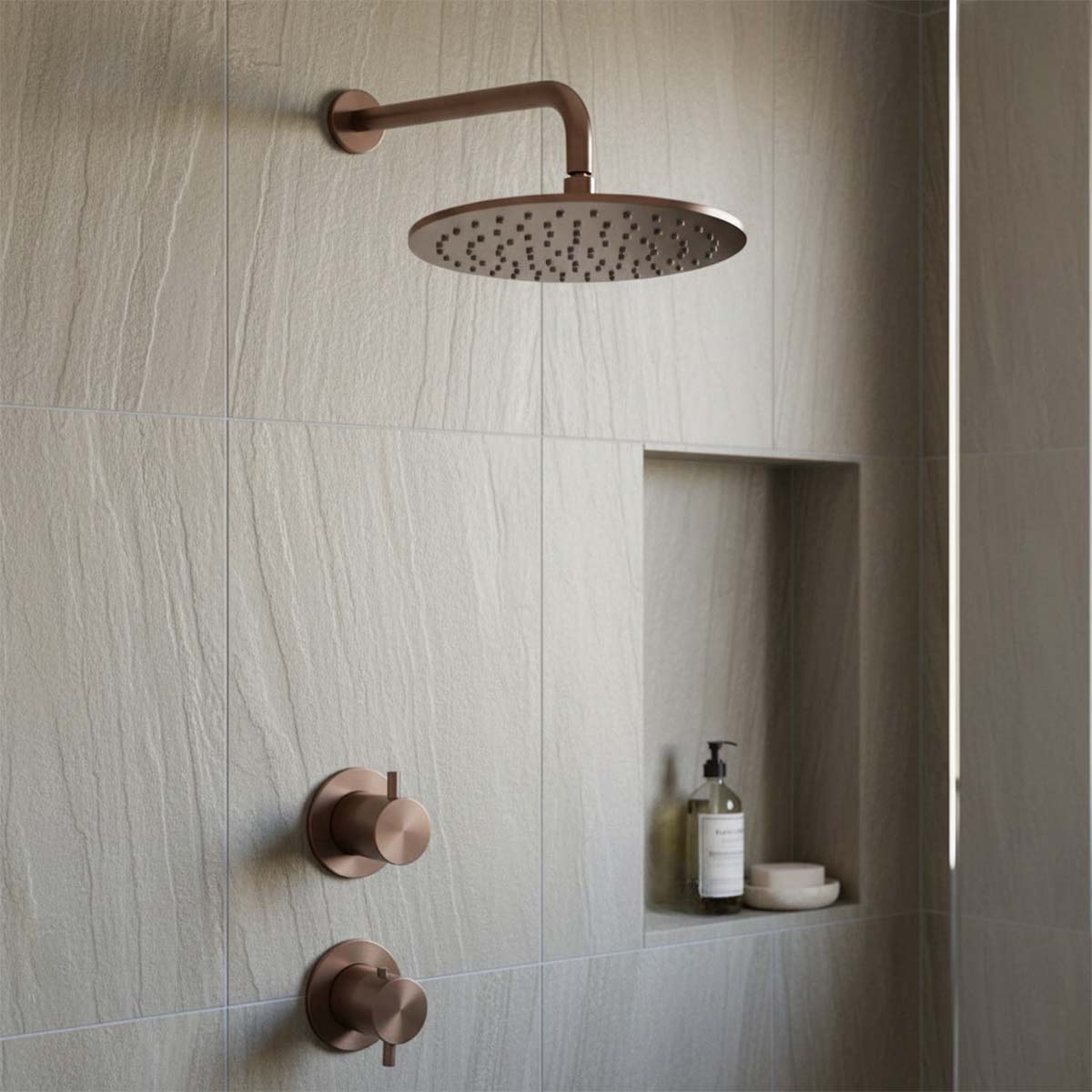 400mm bronze wall mounted shower arm