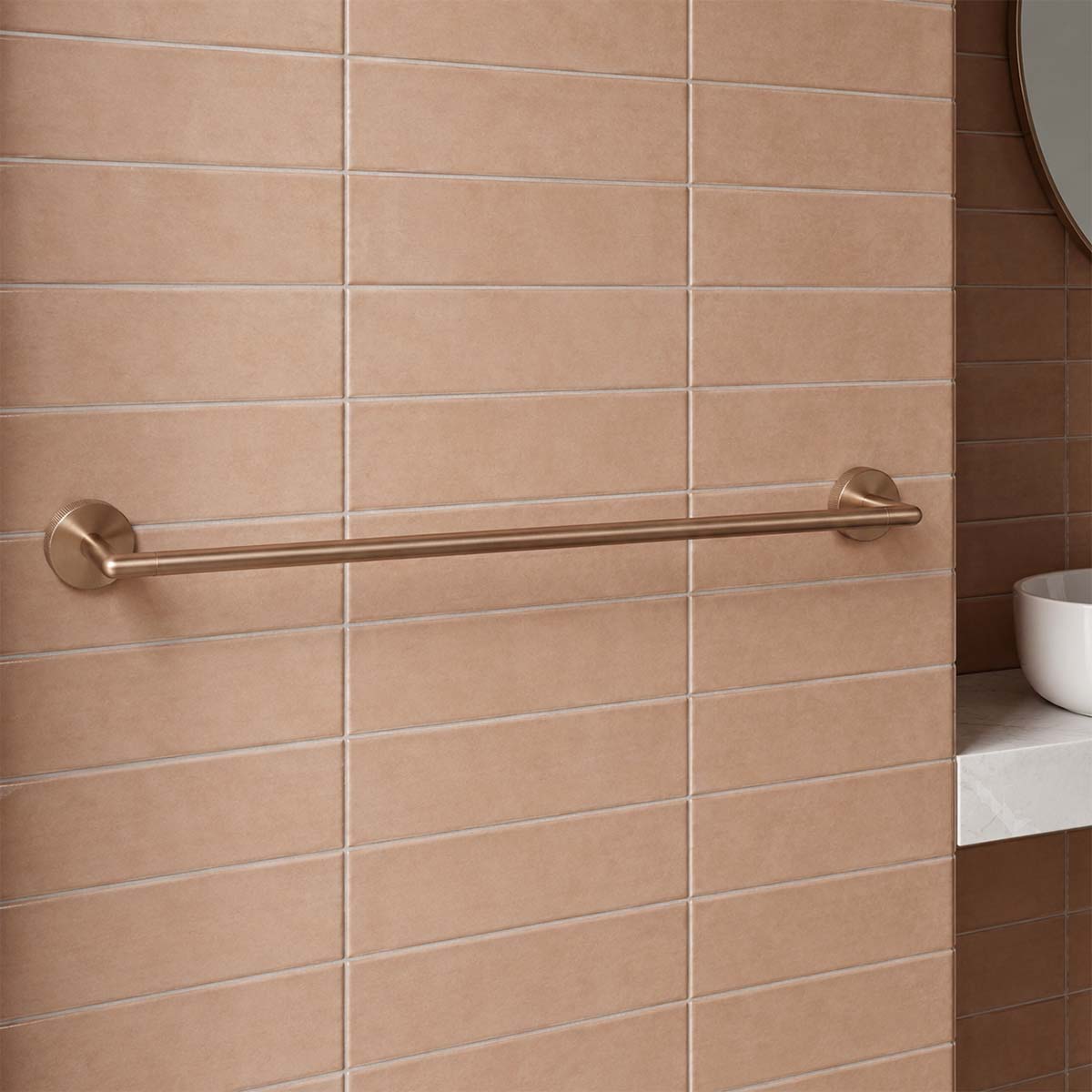 Bronze 600mm towel bar holder