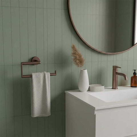 Bronze square towel holder 200mm