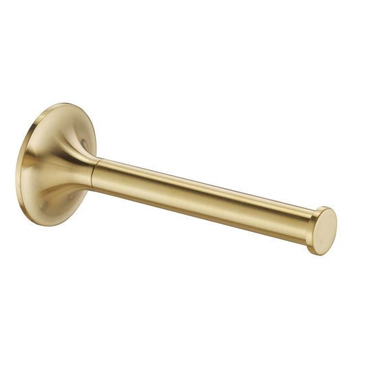 Brushed Brass Round Toilet Roll Holder Spare
