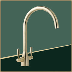 brushed gold kitchen tap