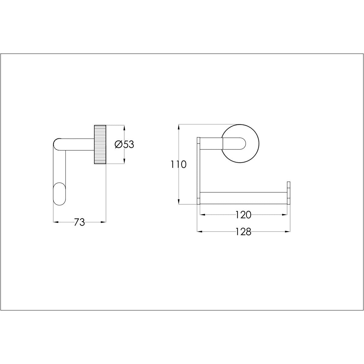 Brushed Brass Toilet Roll Holder Wall-Mounted technical details