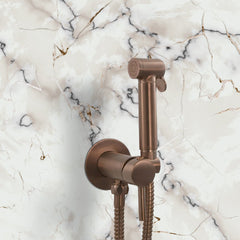 Brushed Bronze hot and cold douche kit
