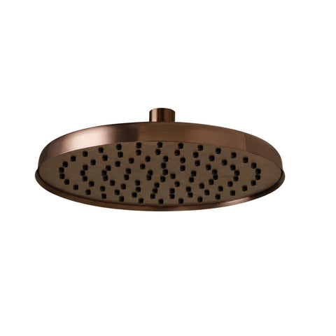 Brushed Bronze Round Overhead Shower Head- 260mm