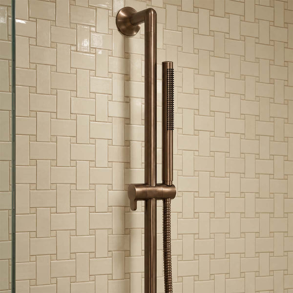 Brushed Bronze Slider Rail Kit with Pencil Shower Handset