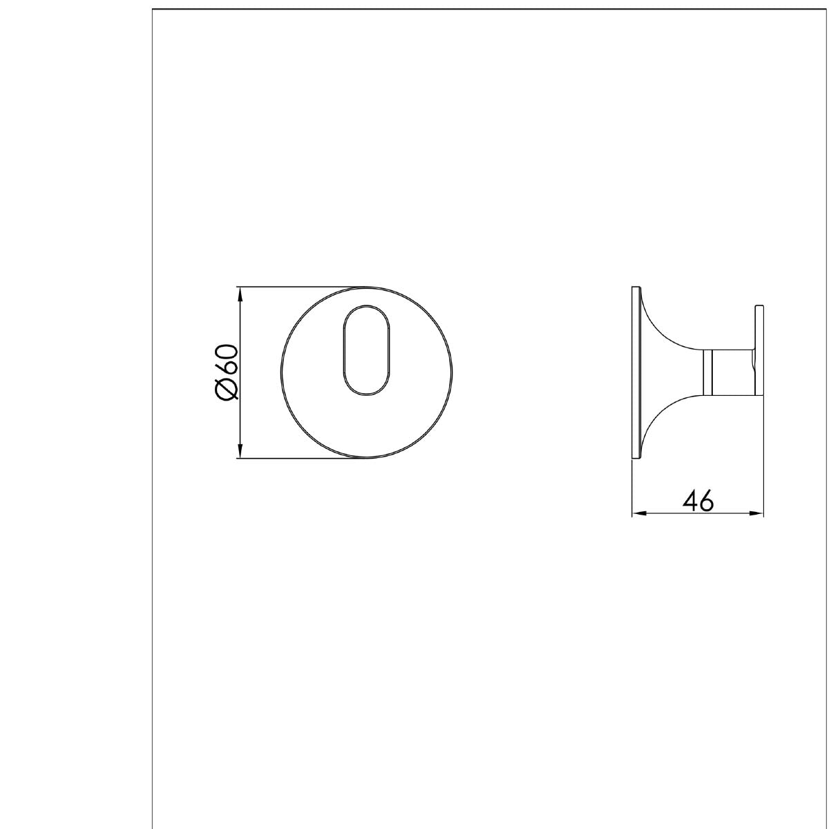 Brushed Bronze Towel Hook wall mounted - technical details 