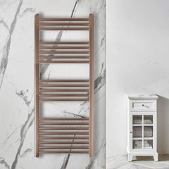 Brushed Bronze Towel Radiator 1200mm x 500mm – Dual Fuel