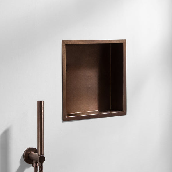 bronze shower niche