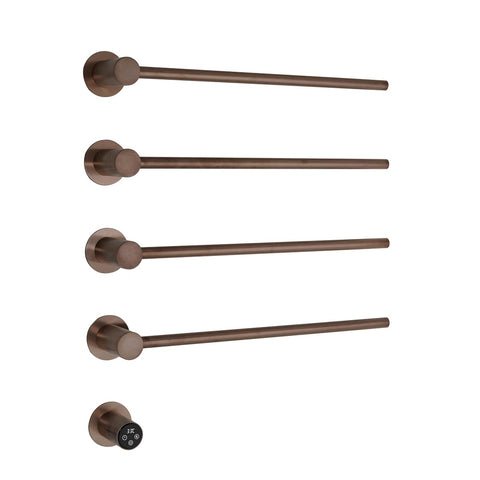 bronze heated towel rail