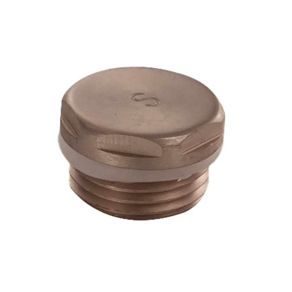 Radiator Blanking Plug 1/2 BSP brushed bronze