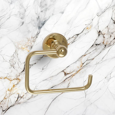 Hera Antique Brass Wall-Mounted Gold Toilet Roll Holder