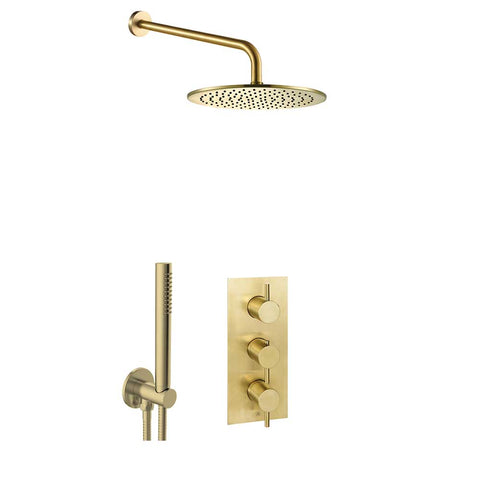 brass 2 outlet concealed shower set